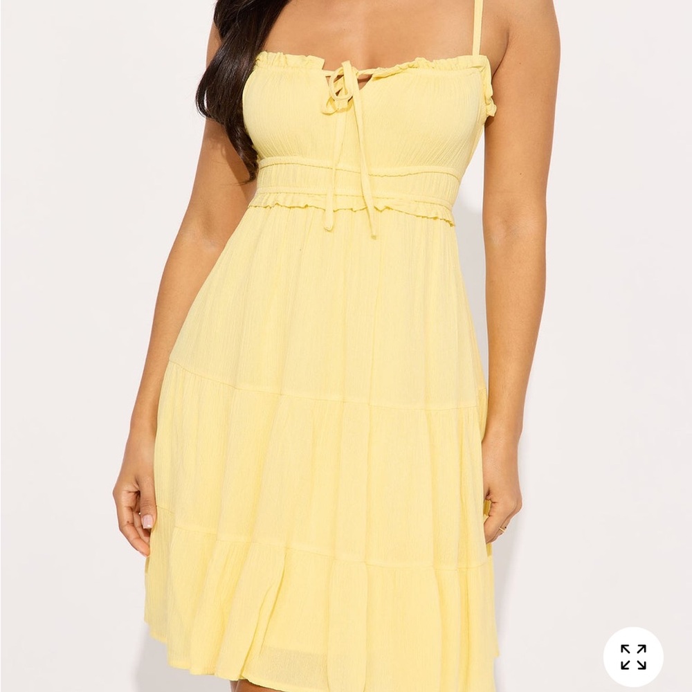 A9 Fashion Nova Yellow Sundress with Tie Front